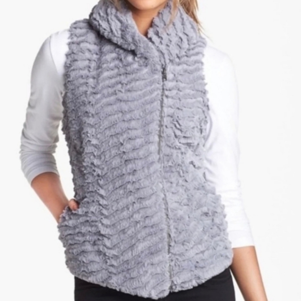 Patagonia Pelage Faux Fur Vest, Feather Grey